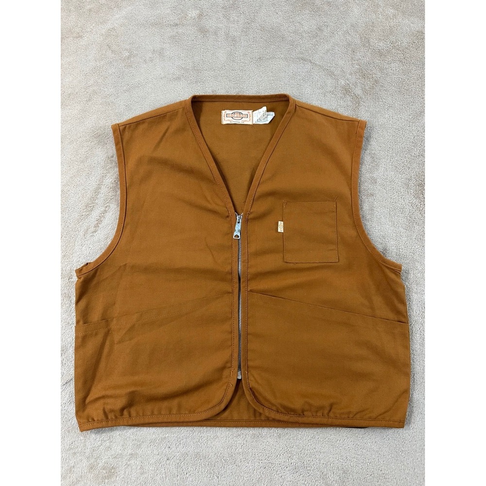 VTG SafTbak Hunting Vests Mens Size Large Brown Lower pouch bird pouch back EUC